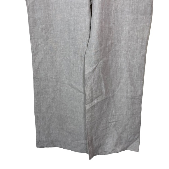 Chico’s 100% Linen Wide Leg Comfort Flowing Loose Relaxed Trouser Pants Size 2 - Picture 4 of 16